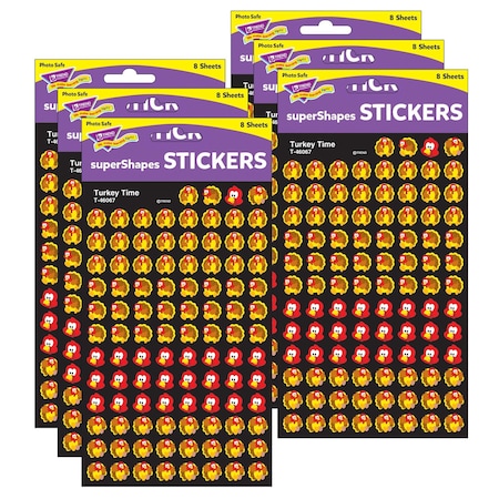 Trend Enterprises Turkey Time superShapes Stickers, PK4800 T46067